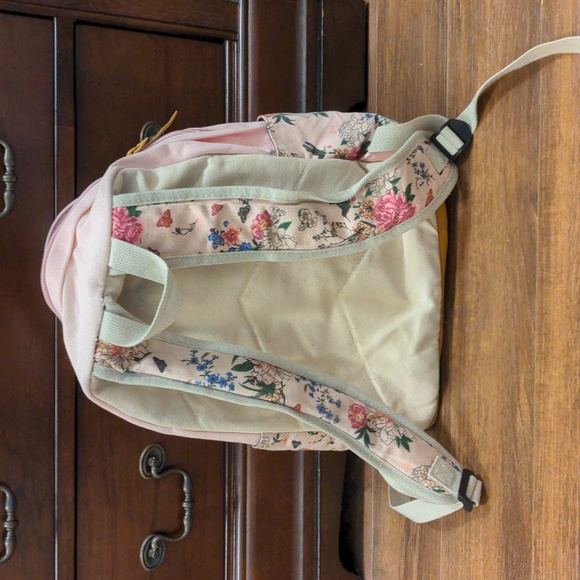 Light Baby Pink Floral Backpack - Picture 2 of 9